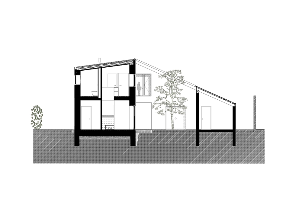 Archisearch - Section Courtyard / Low Budget Brickhouse / Triendl & Fessler Architekten