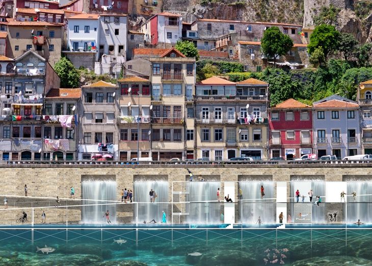 Archisearch - Porto Pool Promenade Competition, Portugal, 2015. 40.22.Architects with S. Skarlakidis, P. Petridis. 