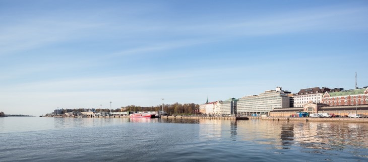 Archisearch - Waterfront view including the competition site  from the Market Square, looking south Photo: Tuomas Uusheimo
