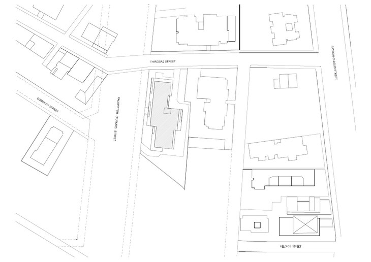 Archisearch - Situation plan, Thiresias Residential Building, Patras Greece, Barlas Architects (c) Konstantin Thorvald Barlas