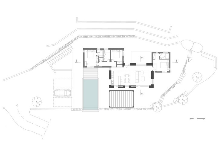 Archisearch - Ground floor plan, Villa Melana, Tyros Greece, (c) Valia Foufa & Panagiotis Papassotiriou