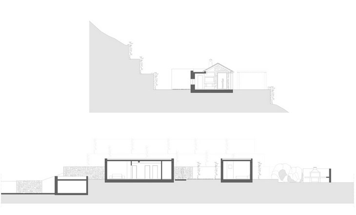 Archisearch - Sections, Villa Melana, Tyros Greece, (c) Valia Foufa & Panagiotis Papassotiriou