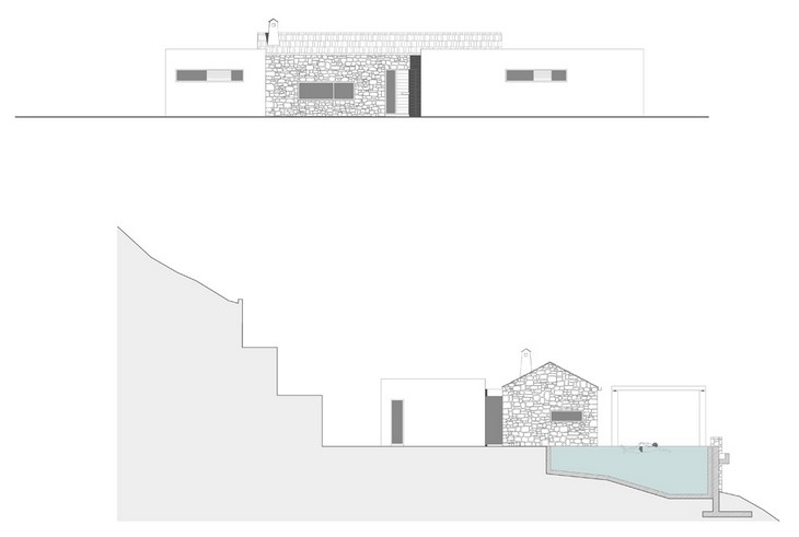 Archisearch - Elevations, Villa Melana, Tyros Greece, (c) Valia Foufa & Panagiotis Papassotiriou