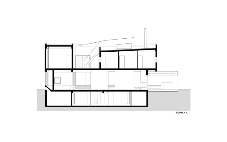 Archisearch - Longitudinal section, IS House, Nafpaktos Greece, Barlas Architects (c) Konstantin Thorvald Barlas