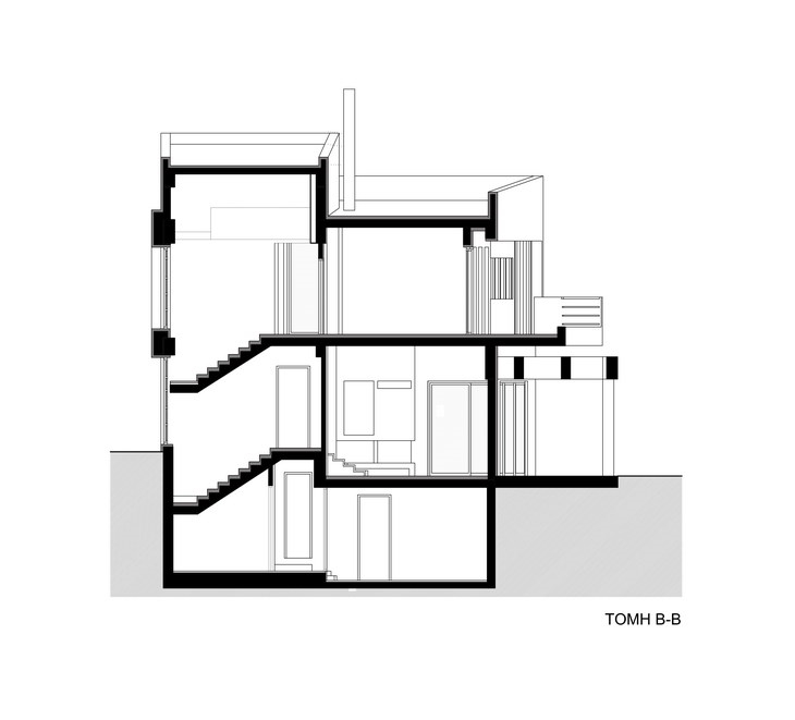 Archisearch - Cross section, IS House, Nafpaktos Greece, Barlas Architects (c) Konstantin Thorvald Barlas