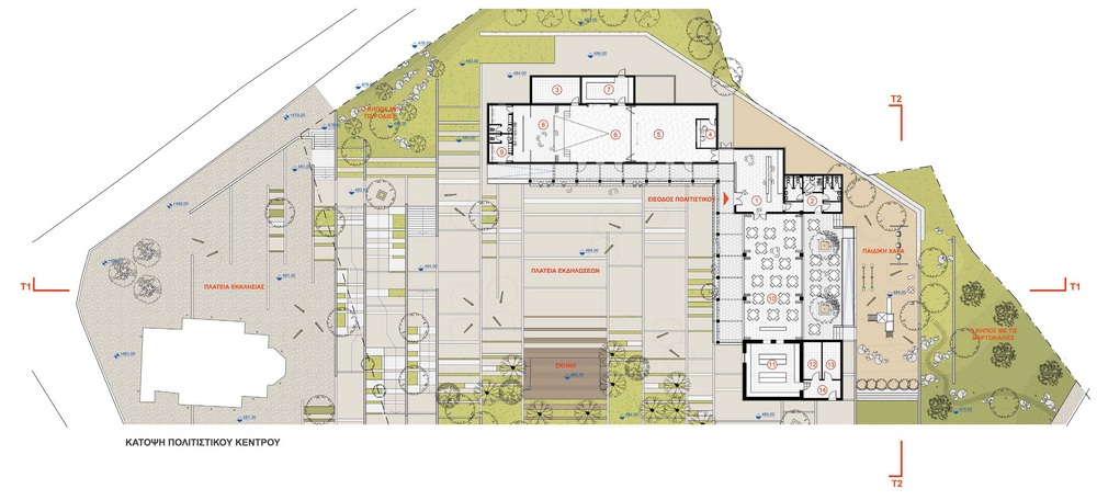 Archisearch - plan | cultural centre