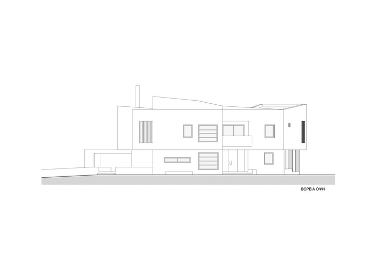 Archisearch - North elevation, IS House, Nafpaktos Greece, Barlas Architects (c) Konstantin Thorvald Barlas