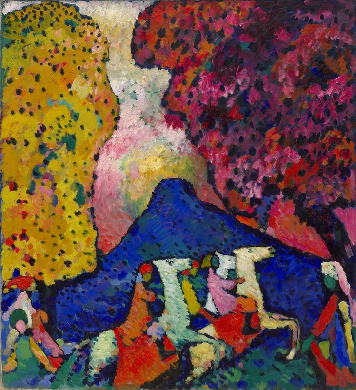 Archisearch - Vasily Kandinsky, Blue Mountain (Der blaue Berg), 1908–09, oil on canvas, 106 x 96.6 cm, Solomon R. Guggenheim Museum, New York, Solomon R. Guggenheim Founding Collection, by gift 41.505