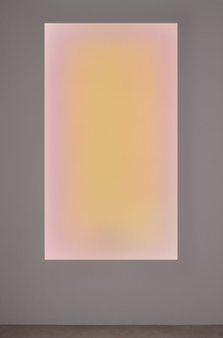 Archisearch - James Turrell Sensing Thought, 2005 wood, plexiglass volume, computerized neon setting 120-3/4