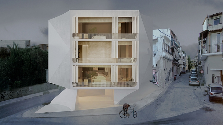 Archisearch 314 ARCHITECTURE STUDIO SCULPTS A MONOLITHIC MARBLE BUILDING IN PETRALONA, ATHENS