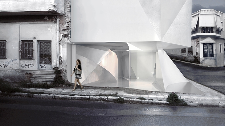 Archisearch 314 ARCHITECTURE STUDIO SCULPTS A MONOLITHIC MARBLE BUILDING IN PETRALONA, ATHENS