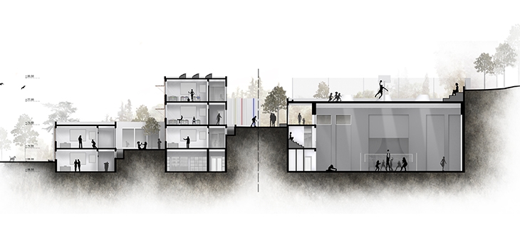 Archisearch ARCHITECTURAL CONCEPT DESIGN COMPETITION: AGIOS PAVLOS ELEMENTARY SCHOOL WITH GYMNASIUM AT MUNICIPALITY OF NEAPOLIS - SYKEON / A. DALGITSI, G. LAZARIDIS, I. MOISIDOU