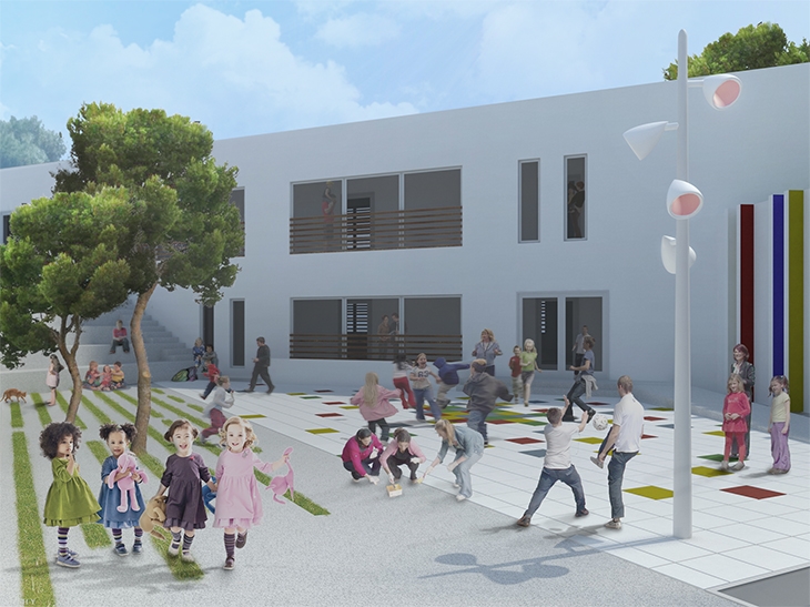 Archisearch ARCHITECTURAL CONCEPT DESIGN COMPETITION: AGIOS PAVLOS ELEMENTARY SCHOOL WITH GYMNASIUM AT MUNICIPALITY OF NEAPOLIS - SYKEON / A. DALGITSI, G. LAZARIDIS, I. MOISIDOU