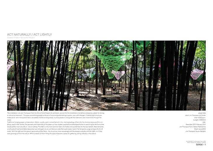 Archisearch 21 FINALISTS FOR THE ARCHITECTURE ASIA AWARDS FOR EMERGING ARCHITECTS