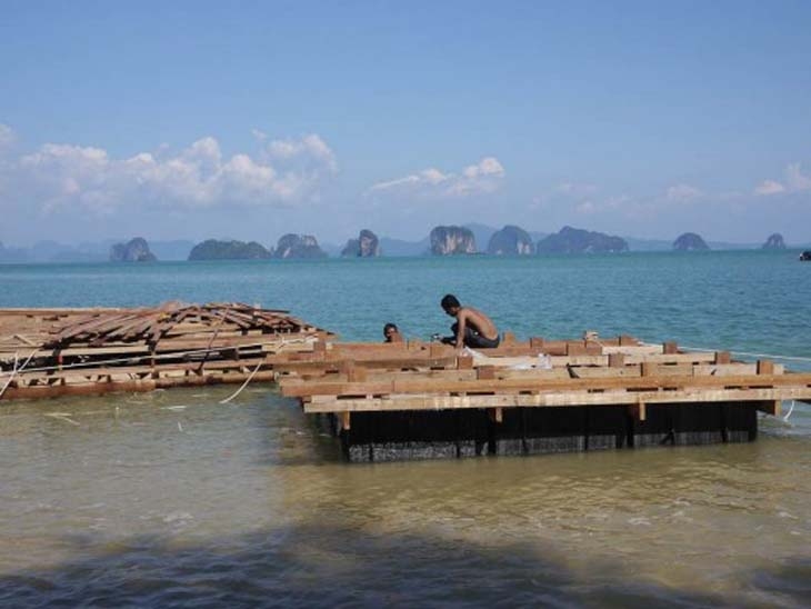 Archisearch FLOATING AUDITORIUM BY OLE SCHEEREN; FILM ON THE ROCKS YAO NOI