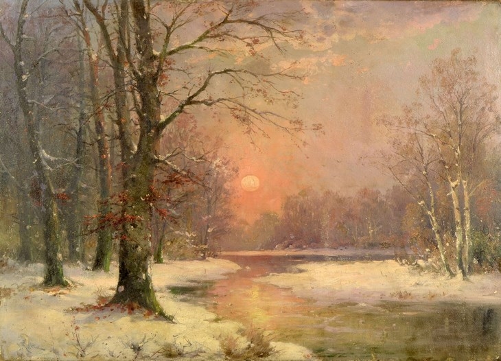 Archisearch - Adolf Kaufmann / Sonnenuntergan in Winterlandschaft