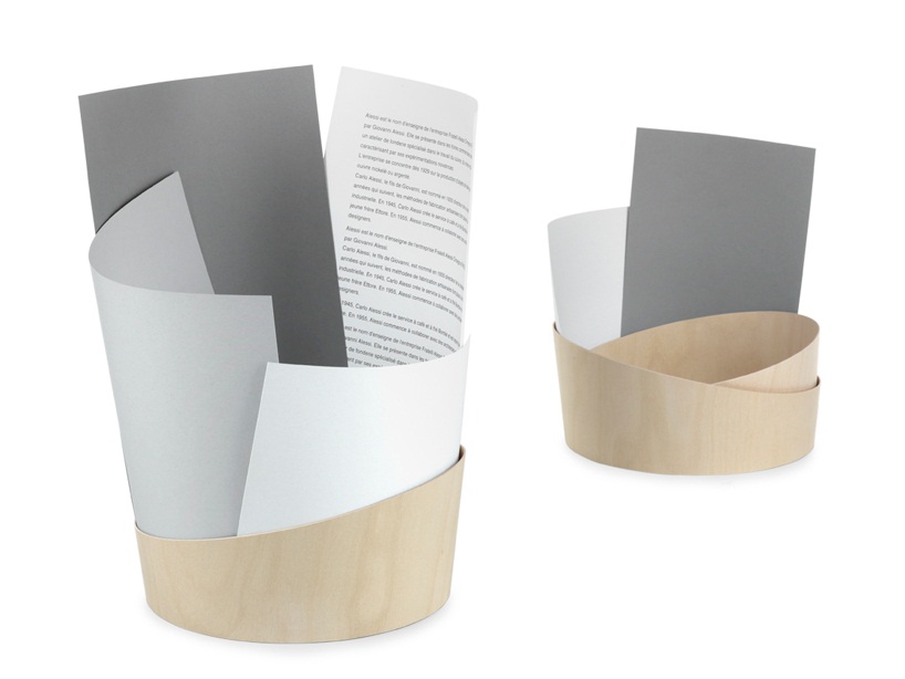 Archisearch - `A4` by marie douel is a basket can be gradually built up with sheets of paper photo ECAL/julien chavaillaz