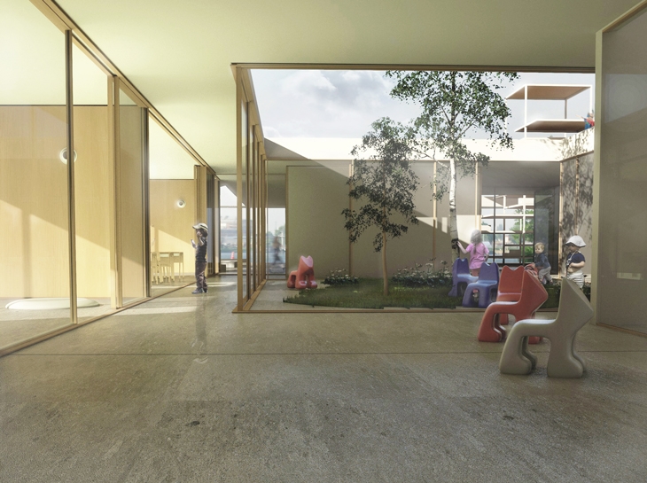 Archisearch - F. Liakos, A. Visvinis & I. Marcantonatou Win Honourable Mention for a Children's Day Care in Amsterdam