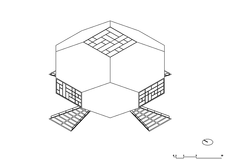 Archisearch - Ampitheke Axonometric Sectional Sequence, Aristotheke Eutectonics