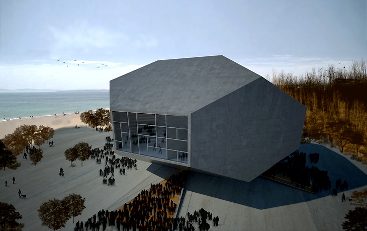 Archisearch - Ampitheke Exterior Rendering, Aristotheke Eutectonics