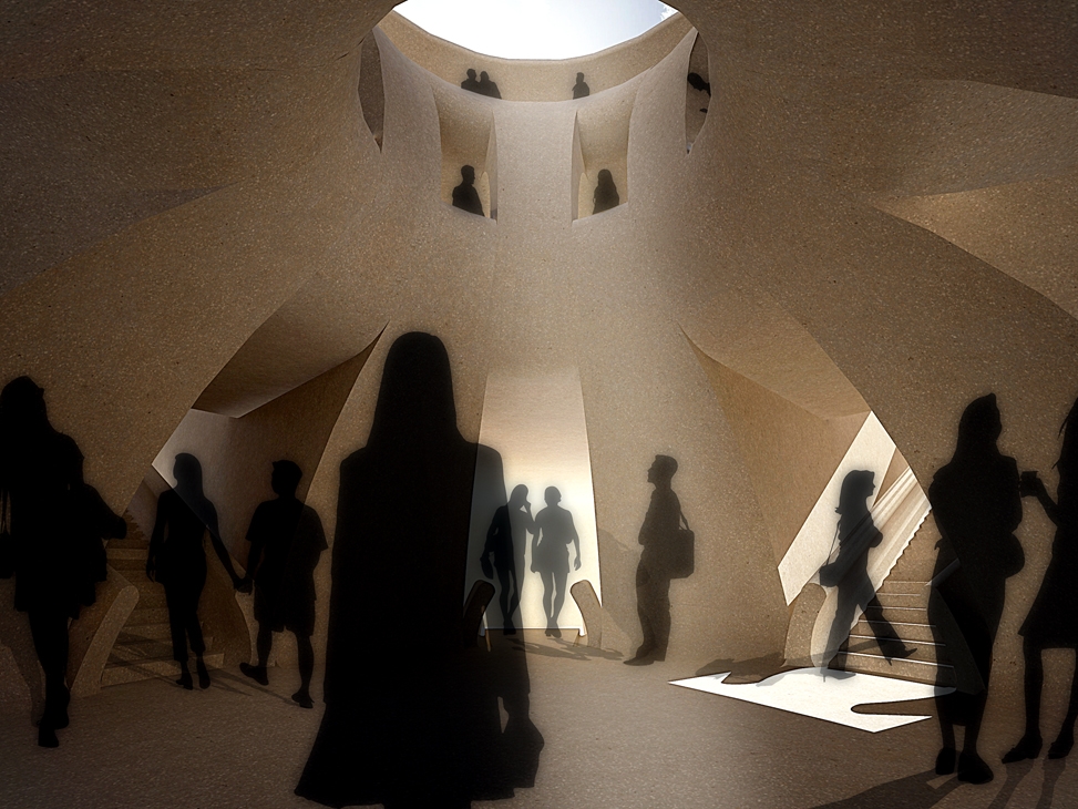 Archisearch - Interior Perspective REV[au]LTHEQUE pavilion - Aristotheke Eutectonics