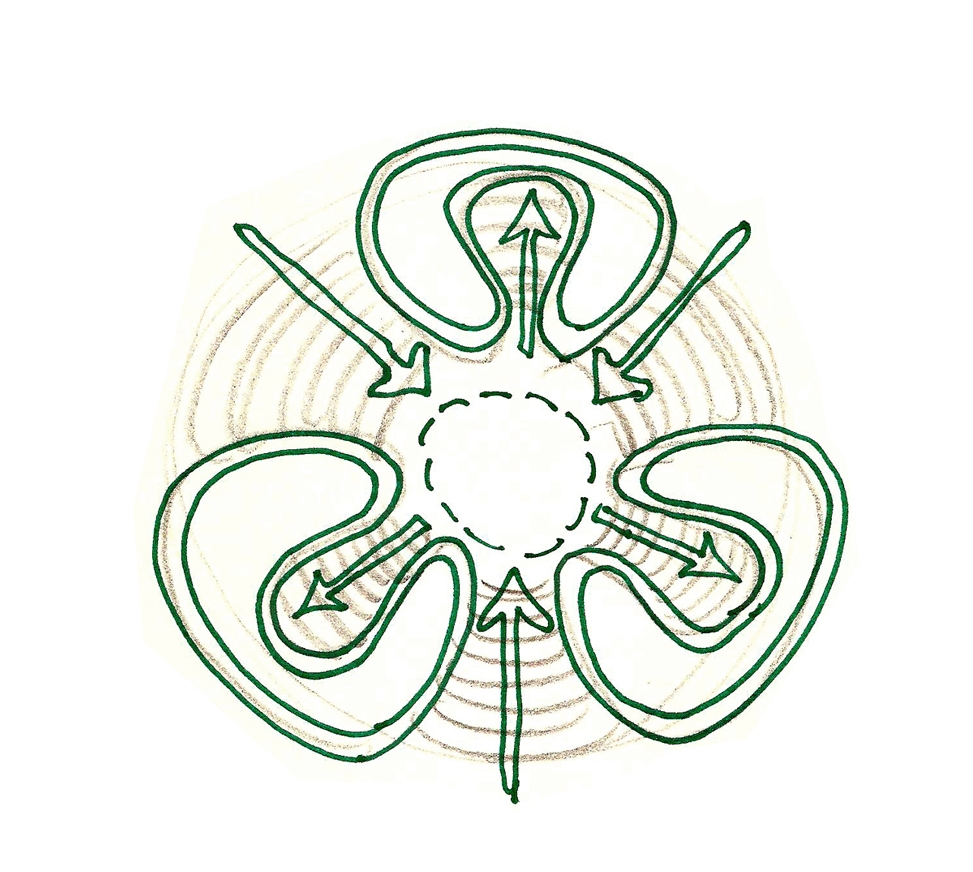 Archisearch - REV[au]LTHEQUE pavilion sketch diagram - Aristotheke Eutectonics