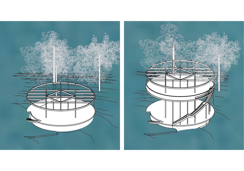 Archisearch - (Seaholm Intake Ideas Competition, Austin, TX)  Proposal for the adaptive reuse of the Seaholm Intake facility and the surrounding park / kse studio