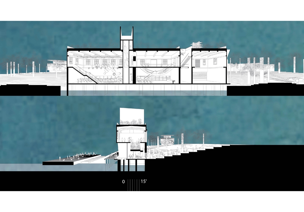 Archisearch - (Seaholm Intake Ideas Competition, Austin, TX)  Proposal for the adaptive reuse of the Seaholm Intake facility and the surrounding park / kse studio