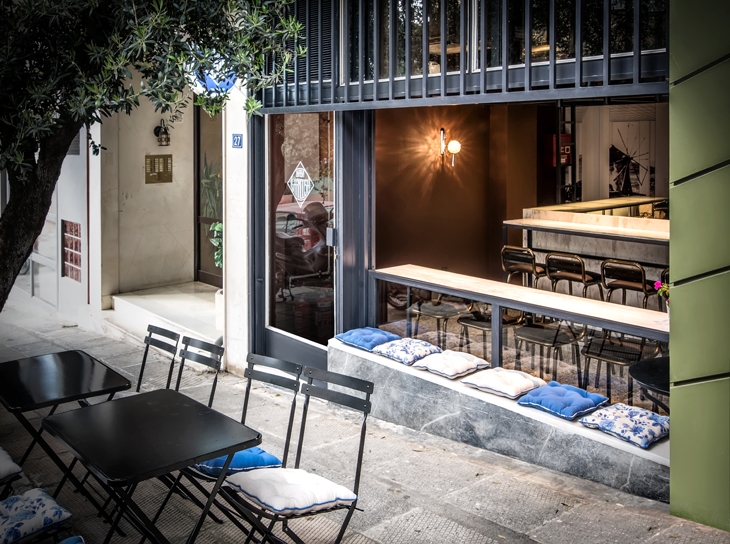 Archisearch BABA GHANOUSH: A FALAFEL SHOP INDUCTED IN THE GROUND FLOOR OF A POLYKATOIKIA IN PAGKRATI BY PLAINI & KARAHALIOS ARCHITECTS