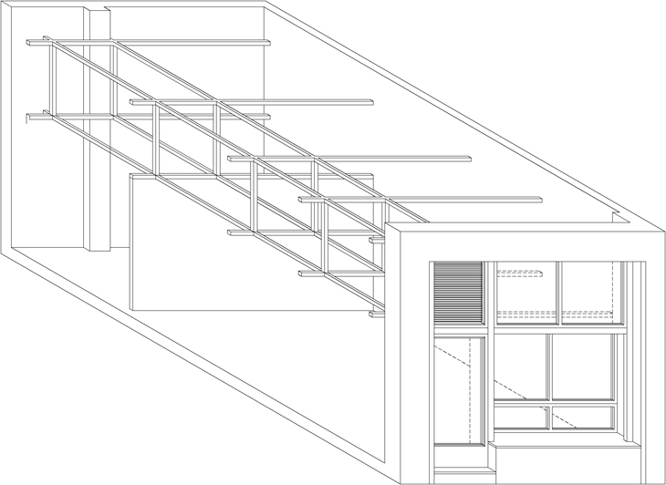 Archisearch - Baba Ghanoush Falafel Shop / Plaini and Karahalios Architects / Axonometric