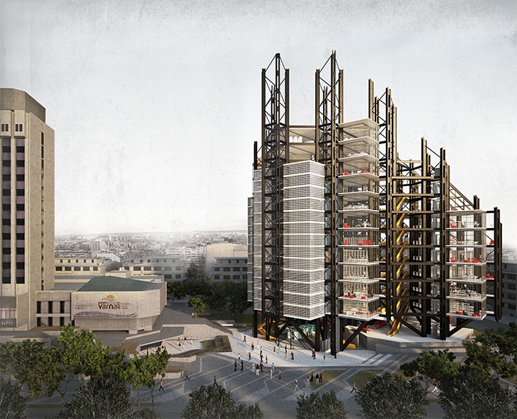 Archisearch - Papalampropoulos Syriopoulou Architecture Bureau Proposes a Babel Tower for the New Varna Library