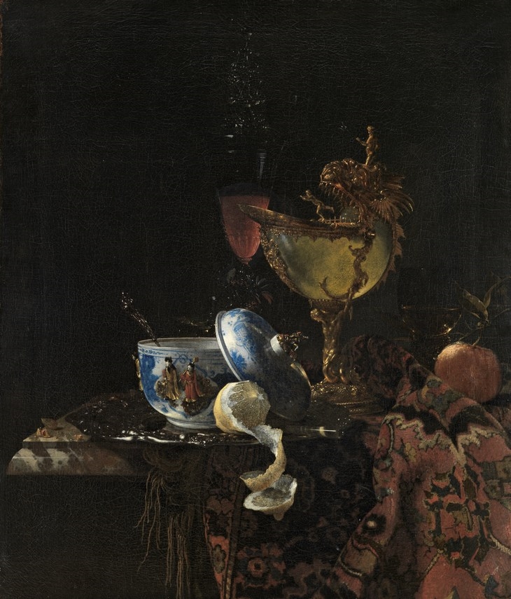 Archisearch - Willem Kalf, Still life with a Chinese bowl, a nautilus cup and fruit, 1662