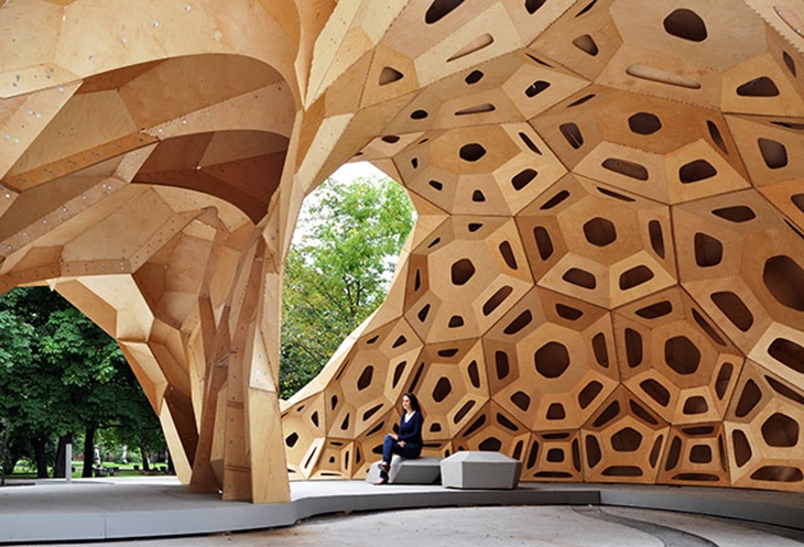 Archisearch - BIONIC RESEARCH PAVILLION PART OF THE CURRENT NATURALIZING ARCHITECTURE EXHIBITION IN FRAC CENTER IN FRANCE