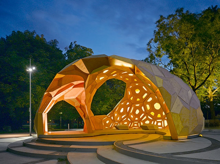 Archisearch BIONIC RESEARCH PAVILLION PART OF THE CURRENT NATURALIZING ARCHITECTURE EXHIBITION IN FRAC CENTER IN FRANCE