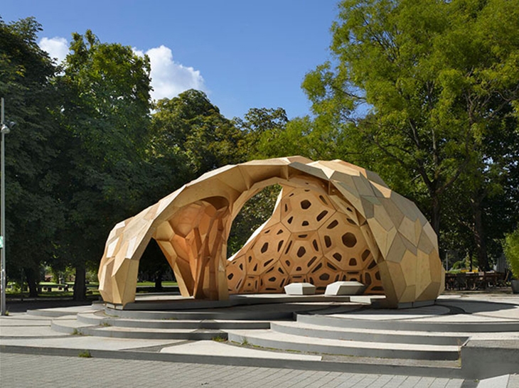 Archisearch BIONIC RESEARCH PAVILLION PART OF THE CURRENT NATURALIZING ARCHITECTURE EXHIBITION IN FRAC CENTER IN FRANCE
