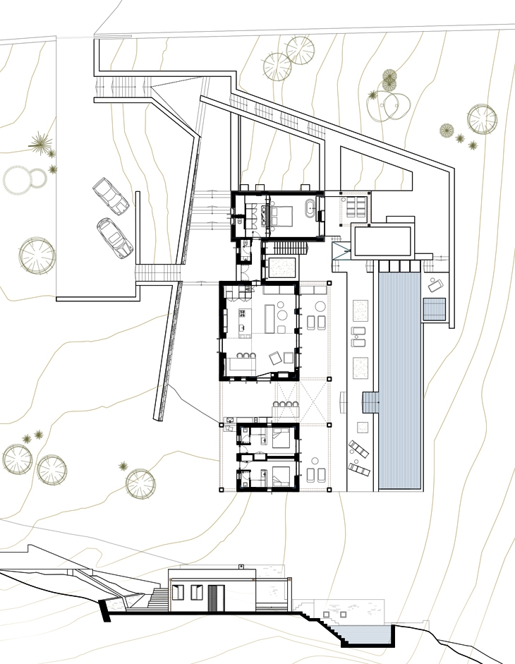 Archisearch - Residence in Syros I / Block 722 / Plan & Section