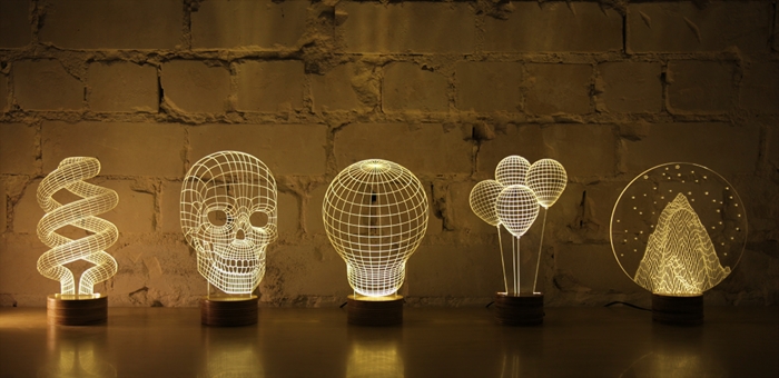 Archisearch - BULBING - LED OPTICAL ILUSION  2D LAMP