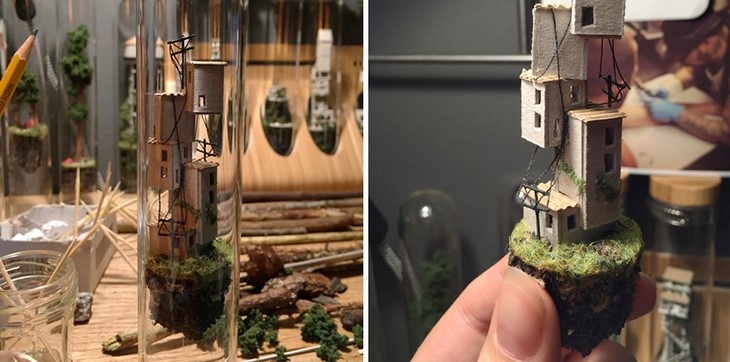 Archisearch AMAZING TINY WORLDS HOUSED IN TEST TUBES / BYROSA