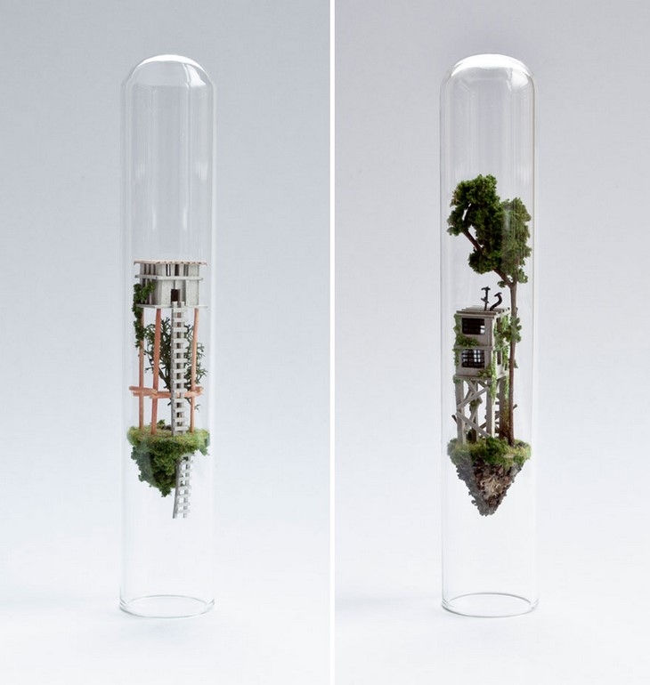 Archisearch AMAZING TINY WORLDS HOUSED IN TEST TUBES / BYROSA