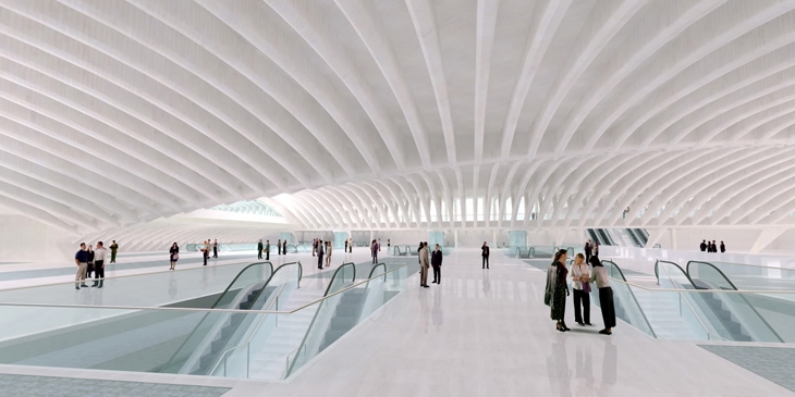 Archisearch WORLD TRADE CENTER PORT AUTHORITY TRANS-HUDSON TRANSPORTATION HUB BY SANTIAGO CALATRAVA IN NEW YORK CITY