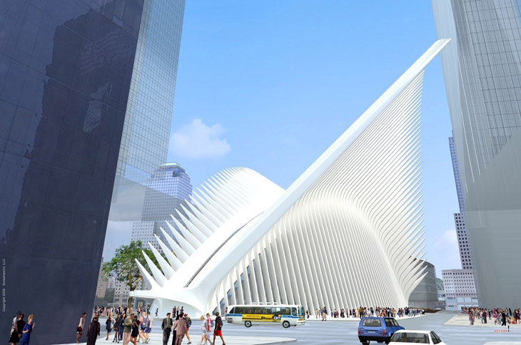 Archisearch WORLD TRADE CENTER PORT AUTHORITY TRANS-HUDSON TRANSPORTATION HUB BY SANTIAGO CALATRAVA IN NEW YORK CITY