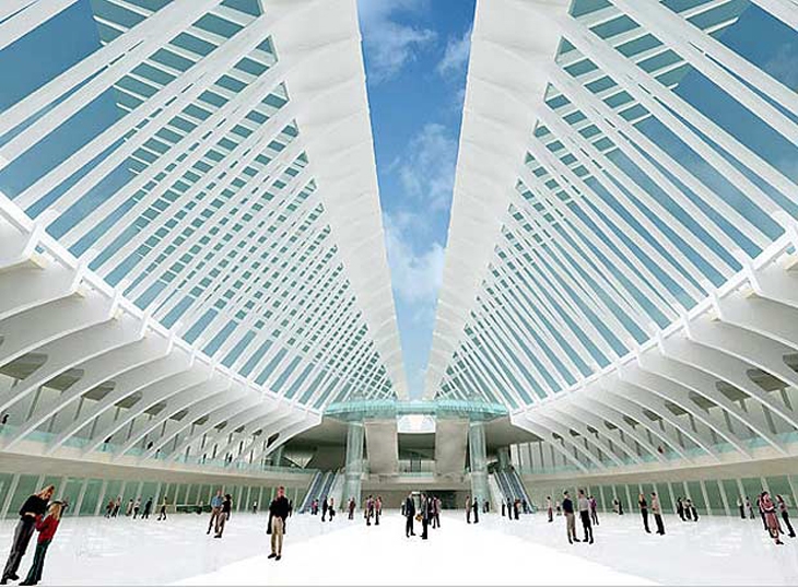 Archisearch WORLD TRADE CENTER PORT AUTHORITY TRANS-HUDSON TRANSPORTATION HUB BY SANTIAGO CALATRAVA IN NEW YORK CITY