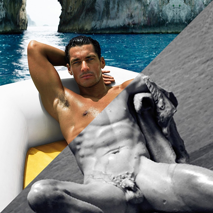 Archisearch - David Gandy, Dolce & Gabbana Light Blue Advertising Campaign, 2007 VS Fauno Barberini, Glyptothek, München, 220 a.C.