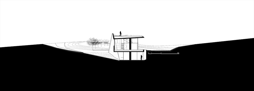 Archisearch - tense architecture network / Residence in Sikamino / Cross section