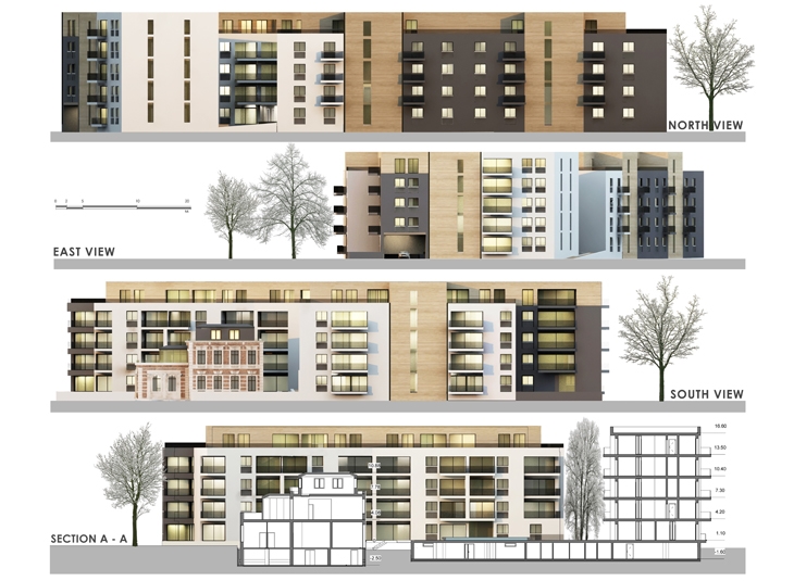 Archisearch GREEK ARCHITECTURE FIRM D-CODE WON THE 1st PRIZE IN INVITED COMPETITION FOR AN APARTMENT BUILDING IN GERMANY