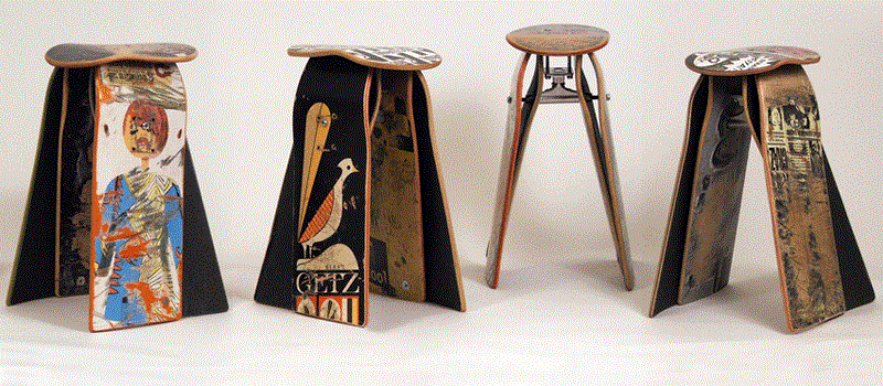 Archisearch DECKSTOOL / ΕΠΙΠΛΑ ΑΠΟ ΠΑΛΙΑ SKATEBOARDS 