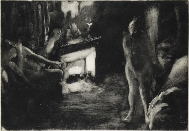 Archisearch -  Edgar Degas (French, 1834–1917). The Fireside (Le Foyer [La Cheminée]), c. 1880–85. Monotype on paper. Plate: 16 3/4 x 23 1/16 in. (42.5 x 58.6 cm), sheet: 19 3/4 x 25 1/2 in. (50.2 x 64.8 cm). The Metropolitan Museum of Art, New York. Harris Brisbane Dick Fund, The Elisha Whittelsey Collection, The Elisha Whittelsey Fund, and C. Douglas Dillon Gift, 1968 (68.670).