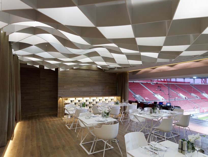 Archisearch - dinning area overlooks the stadium | photo by studio paterakis