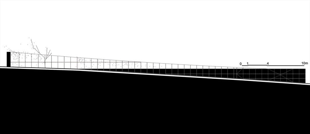 Archisearch - tense architecture network / Residence in Sikamino / Southern Fence Elevation