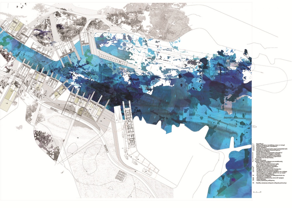 Archisearch - riopetri river/sea site drawing